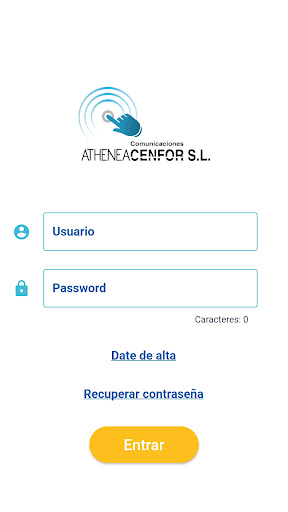 Android application Comunicaciones Athenea Cenfor screenshort