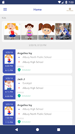 Android application Kids Kab Partner screenshort
