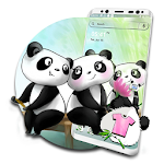 Cover Image of ดาวน์โหลด Cute Panda Love Theme  APK