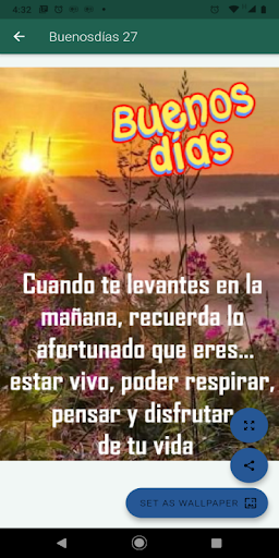 Android application Buenos días, tardes y noches screenshort