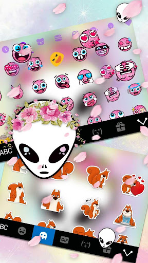 Alien Girl Emoji Keyboard Them Screen 2