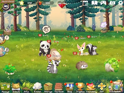 Animal Forest: captura de pantalla de la edición SP