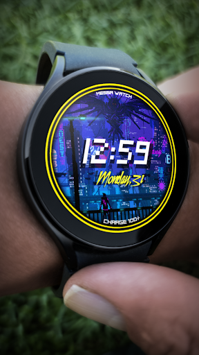 Pixel Cyberpunk Watch Face Screen 2