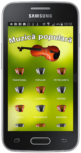 Android application Muzica Populara screenshort