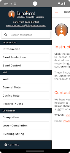 Android application Sand Control Resources screenshort