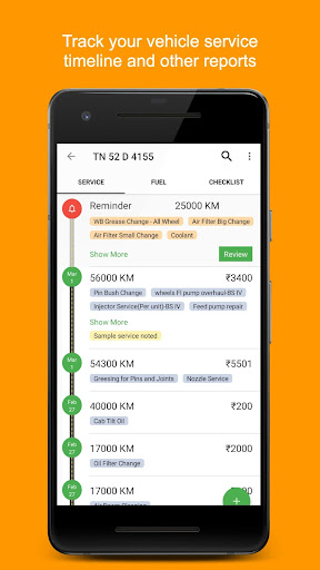 Service Tracker Screen 2