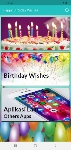 Android application Happy Birthday Wishes screenshort