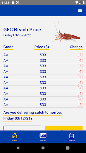 GFC Member App Screen 2