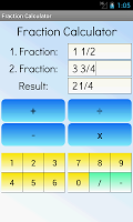 screenshot of Fraction Calculator