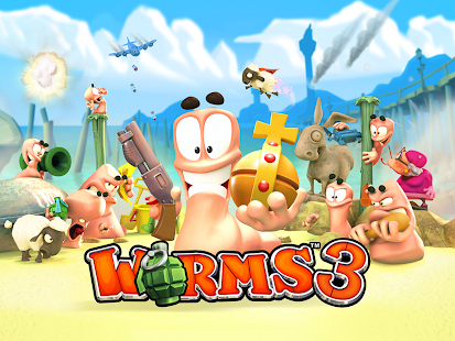 Captura de tela do Worms 3