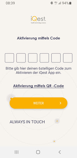 Android application iQest screenshort