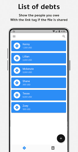 Android application Dnote - Debt Manager screenshort