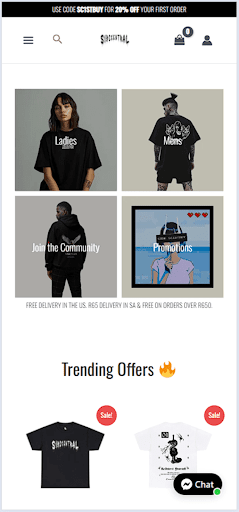 Android application SideCentral Shop for the Grind screenshort