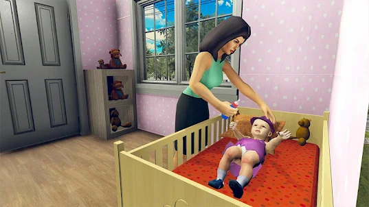 real mãe simulador 3d bebê Cui