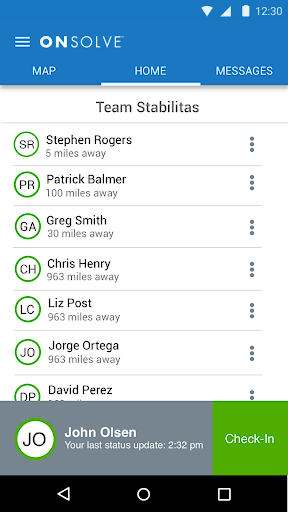 Android application OnSolve Risk Intelligence screenshort