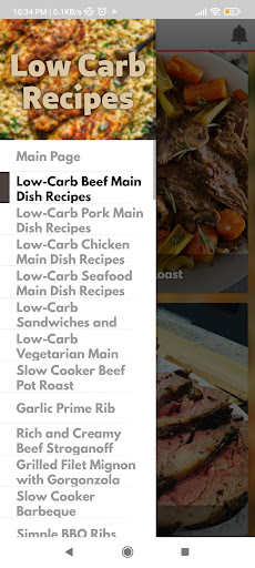 Android application Low Carb Recipes screenshort