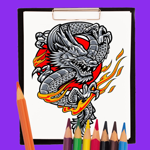 Legendary Dragon Coloring Book logo
