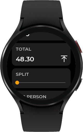 Tip Calculator — Wear OS Screen 2