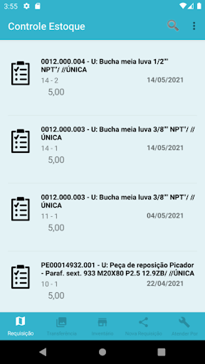 Android application Lippel - Estoque screenshort