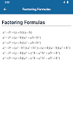 screenshot of Math Formulas & Dictionary