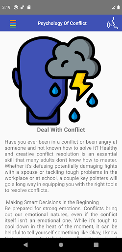 Handle conflict. Psychology Screen 3
