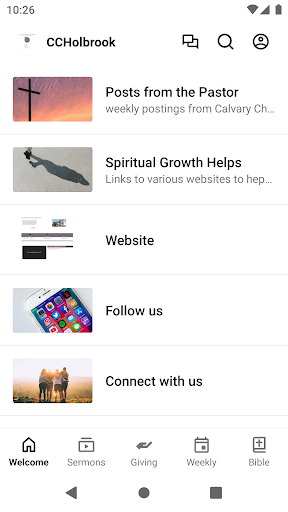 Android application Calvary Chapel of Holbrook screenshort