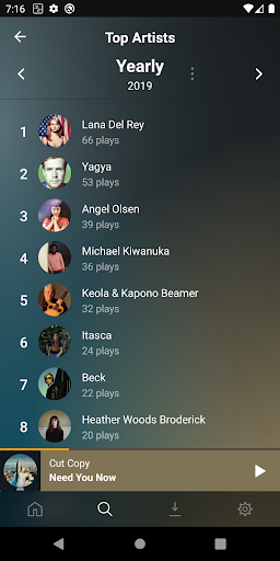 Screenshot of Plexamp
