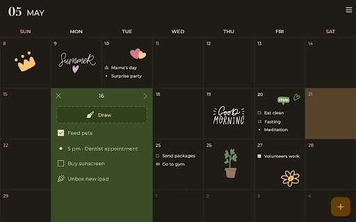Screenshot of May: Beautiful Bullet Journal