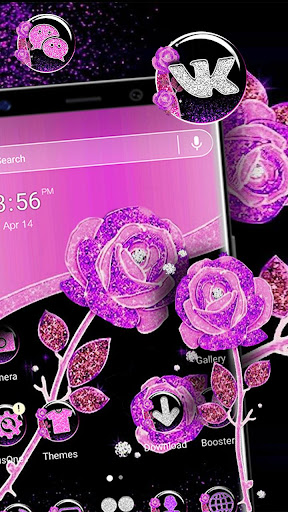 Android application Purple Rose Launcher Theme screenshort