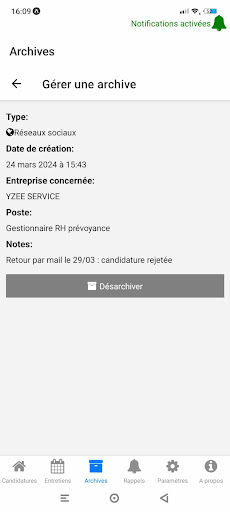 Mes Candidatures Suivi Emploi