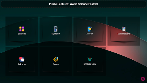 Screenshot of World Science Festival TV