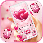 Cover Image of Download Pink Love Hearts Theme  APK