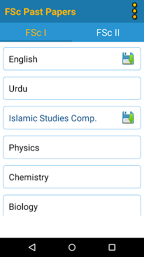 FSc Part 1 & 2 Past Papers Screen 2