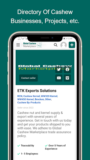 Global Cashew Marketplace Screen 3