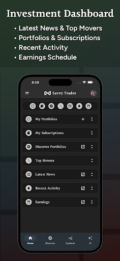 Android application Savvy Trader screenshort