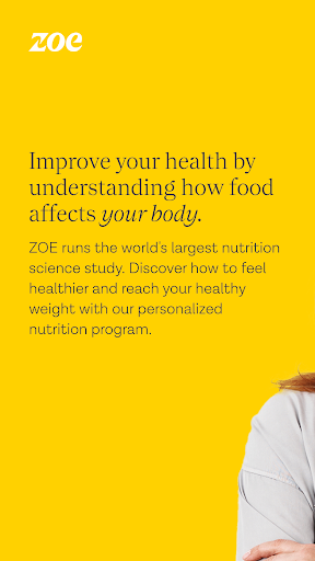 Android application ZOE: Personalized Nutrition screenshort