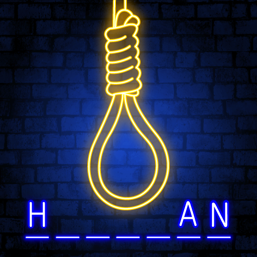 Hangman Glow Word Games Puzzle  Icon