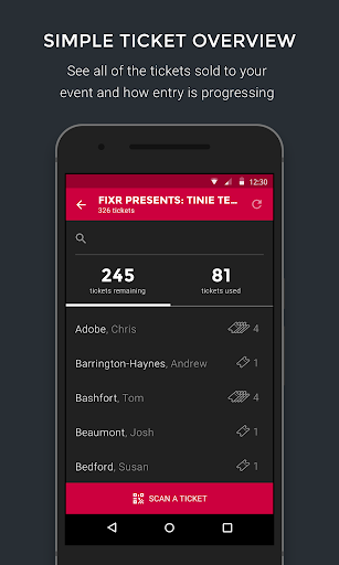 Android application FIXR - Entry Manager screenshort