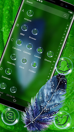 Blue Feather Dew Theme Screen 3