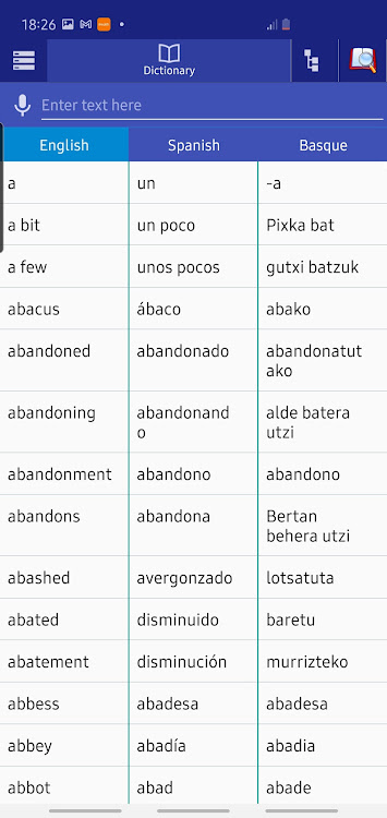 Spanish Basque Dictionary - 1.5 - (Android)