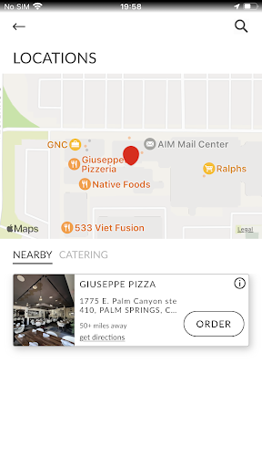 Screenshot of Giuseppe's Pizza