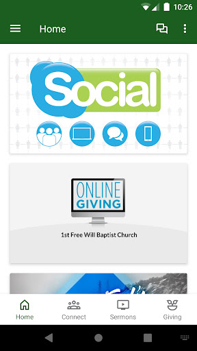 Android application 1st Free Will Baptist Church screenshort