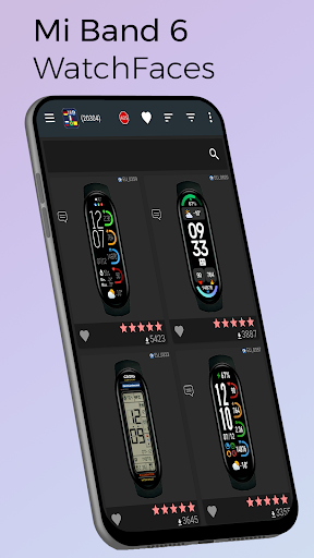Android application Mi Band 6 WatchFaces screenshort