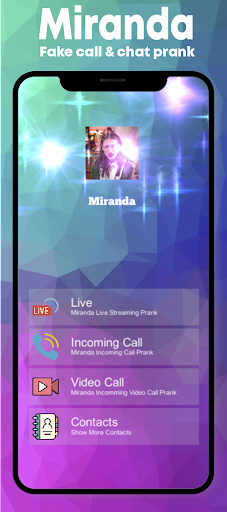 Android application Miranda Fake Call & Video screenshort