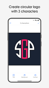 Captura 1 Logotipo de texto circular android