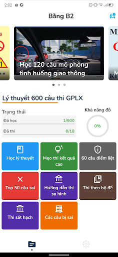 Android application Ôn thi GPLX 600 & 120 câu screenshort