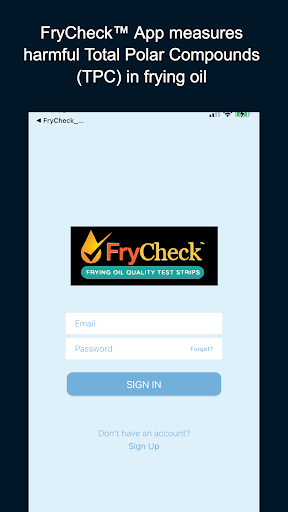 Android application FryCheck screenshort
