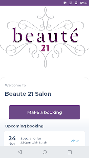 Android application Beaute 21 Salon screenshort