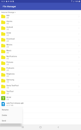 Android application File Manager screenshort