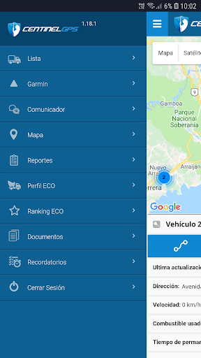 Android application Centinel GPS screenshort